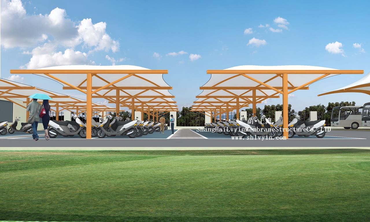 國防科技大學三號院籃球場風雨棚膜結構(二)