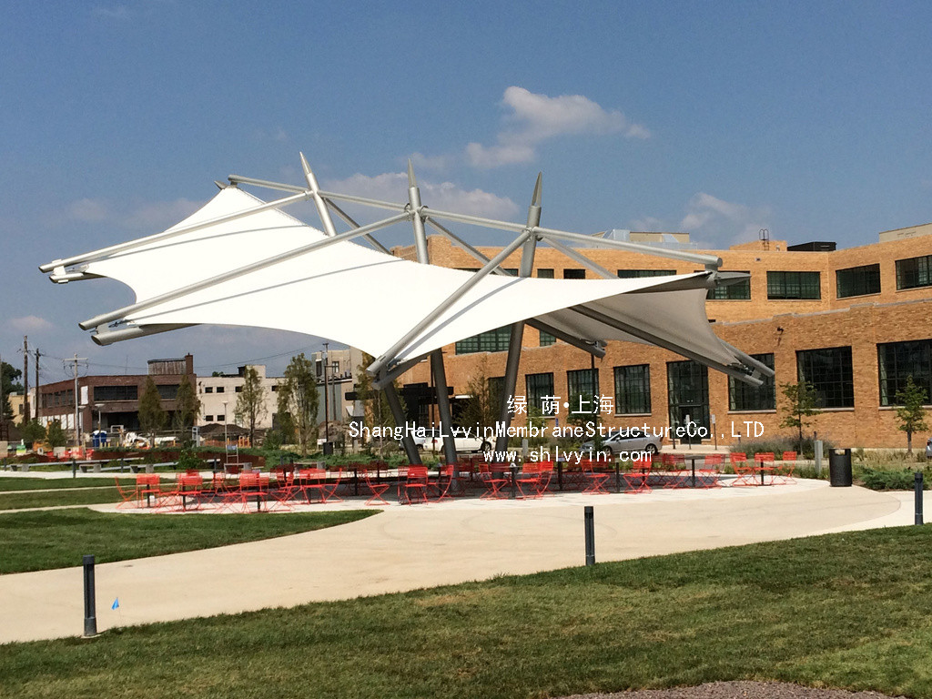國防科技大學籃球場風雨棚膜結構(一)